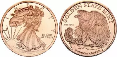 Etats Unis d\'Am�rique Walking Liberty - 2 Ounces Copper