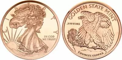 Etats Unis d\'Am�rique Walking Liberty - 5 Ounces Copper