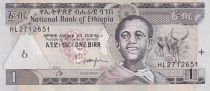 Ethiopia 1 Birr - Young man - Longhorns - Map of Ethiopia - 2008 - XF+ - P.46e
