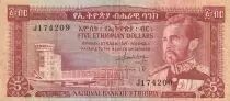 Ethiopia 1 Dollar Haile Selassié - Lion - 1966 - Serial J