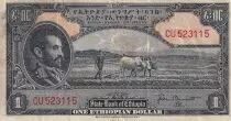 Etiop�a 1 Dollar - Haile Selassi� - Laboureur - 1945 - P.12b