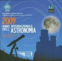 Europa BU Astronomy San Marino 2009 box including 5 euros Silver