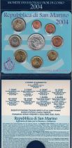 Europe BU Set San Marino 2004 - 9 Coins in Euro