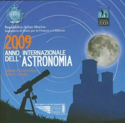 Europe Coffret BU Astronomie San Marin 2009 dont 5 euros Argent