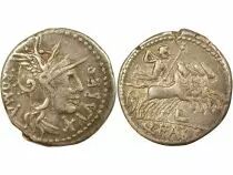Fabia Gens - Silver Denarius - 124 BC Rome