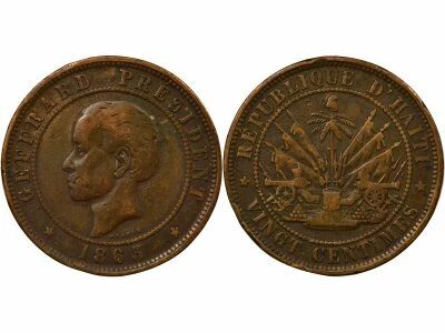 Fabre Geffrard - 20 Centimes - 1863 Heaton