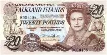 Falkland Islands New.2011 20 Pounds, Elizabeth II, penguins - Village 2011