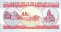 Falklandinseln 5 Pounds Elizabeth II, penguins - Village - 2005
