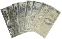 Fantaisie Série de 8 billets Dollars fantaisies dorés, sans valeur légale