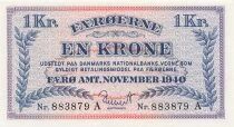 Faroe Islands 1 Krone - 1940 - P.9