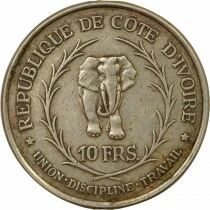 F&eacute;lix Houphou&euml;t-Boigny - 10 Silver Francs - 1966