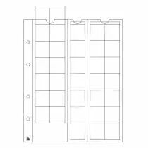 Feuilles Numismatiques OPTIMA, pour 35 pièces de monnaie jusqu\'à 27 mm Ø, transparent