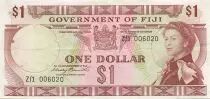 Fidji 1 Dollar - Elisabeth II - ND (1971) - Remplacement - P.65ar
