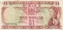 Fidji 1 Dollar - Elisabeth II - ND (1974) - Remplacement - P.71br