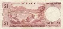 Fidji 1 Dollar - Elisabeth II - ND (1974) - Remplacement - P.71br