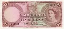 Fidji 10 Shillings - Elisabeth II - 01-09-1964 - P.52d
