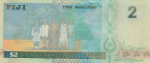 Fidji 2  Dollars - Elisabeth II - Famille fidjienne - 2002