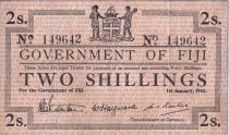 Fidji 2 Shillings - Armoiries - 1942 - P.50a