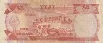Fidji 5 dollars - Elisabeth II - Fidjiens - Série B/1 - 1992