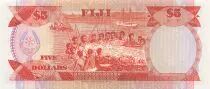 Fidji 5 Dollars - Elisabeth II - ND (1986) - Remplacement - P.83r