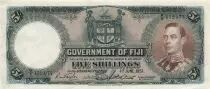 Fidji 5 Shillings - George VI - 01-06-1951 - P.37k