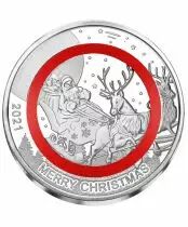 Fidschi 1/2 Dollar - Le traineau du p�re no�l - Anneau polym�re - 2021