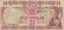 Fidschi 1 Dollar - Elizabeth II - 1974 - Serial B/1