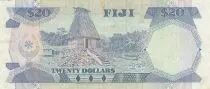 Fidschi 20 dollars - Elisabeth II - Fidjien\'s house - Serial D - 1992
