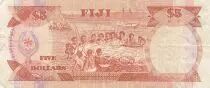 Fidschi 5 dollars - Elisabeth II - Fidjiens - S&eacute;rie B - 1992