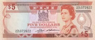 Fidschi 5 Dollars - Elizabeth II - ND (1986) - Replacement - P.83r