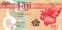 Fidschi 88 cents Fiji - Legal tender - Lucky note - Serial AA -  2022
