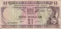 Fiji 1 Dollar - Elizabeth II - 1969 - Serial A/2