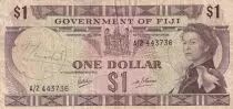Fiji 1 Dollar - Elizabeth II - 1969 - Serial A/2