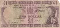 Fiji 1 Dollar - Elizabeth II - 1969 - Serial A/2