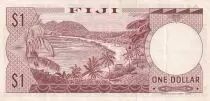 Fiji 1 Dollar - Elizabeth II - 1974 - Serial A/7