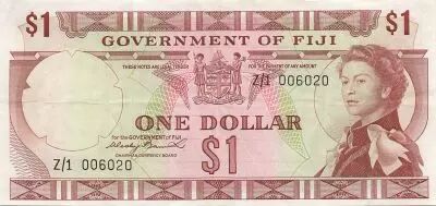 Fiji 1 Dollar - Elizabeth II - ND (1971) - Replacement - P.65ar