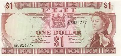 Fiji 1 Dollar - Elizabeth II - ND (1974) - P.71