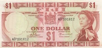Fiji 1 Dollar - Elizabeth II - ND (1974) - P.71a