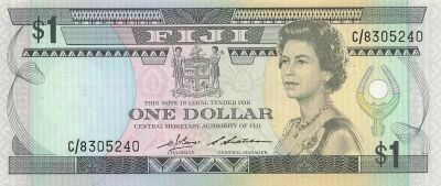Fiji 1 Dollar - Elizabeth II - ND (1983) - P.81