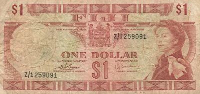 Fiji 1 Dollar - ND (1974) - Remplacement - P.71b