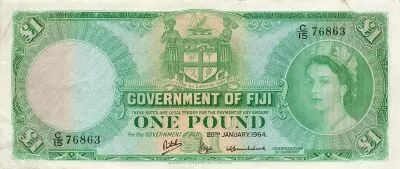 Fiji 1 Pound - Elizabeth II - 20-01-1964 - P.53f