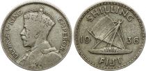 Fiji 1 Shilling - George V - 1936 - Silver