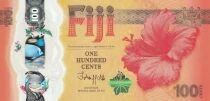 Fiji 100 Cents - Hibiscus Flower - Chinese Dragon - 2023 - BC Series