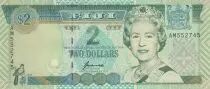 Fiji 2  Dollars - Elizabeth II - Children - 1996 - Serial AM
