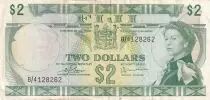 Fiji 2 DollarS - Elizabeth II - 1974 - Serial B/4