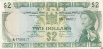 Fiji 2 DollarS - Elizabeth II - 1974 - Serial B/4