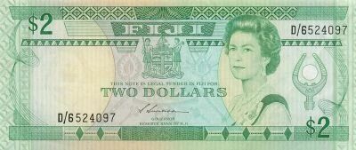 Fiji 2 Dollars - Elizabeth II - ND (1988) - P.87