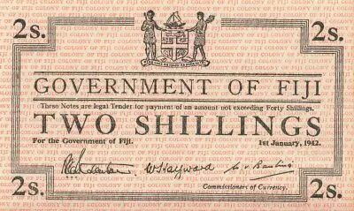 Fiji 2 Shillings - Emergency Issue - 1942 - P.50