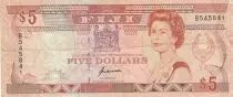 Fiji 5 dollars - Elisabeth II - Fidjiens - S&eacute;rie B - 1992