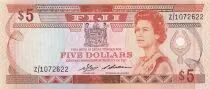 Fiji 5 Dollars - Elizabeth II - ND (1986) - Replacement - P.83r